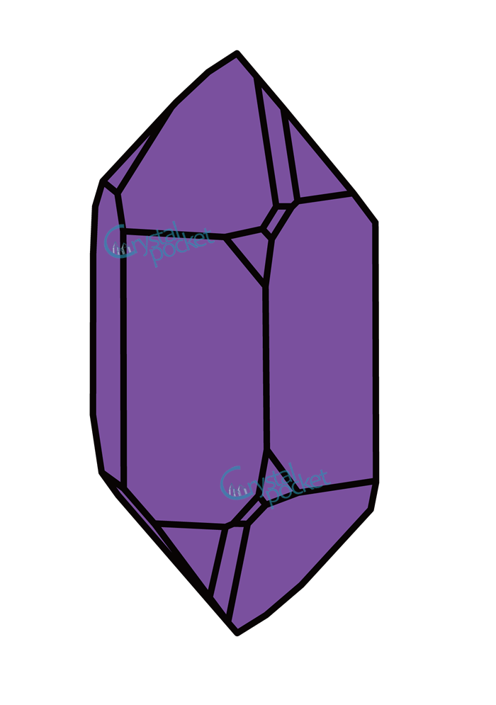 誕生石(2月) アメジスト amethyst 鉱物 結晶図 商品