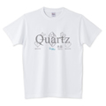 水晶 日本式双晶 QUARTZ すいしょう にほんしきそうしょう 鉱物 結晶図 半袖Tシャツ
